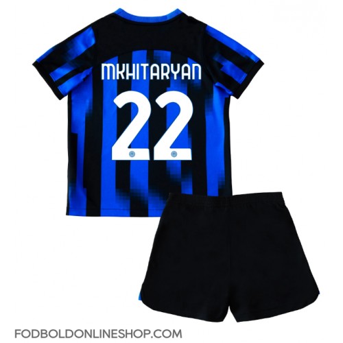 Inter Milan Henrikh Mkhitaryan #22 Hjemme Trøje Børn 2023-24 Kortærmet (+ Korte bukser)